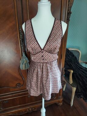 Speechless Pink and Burgundy Circular Print Top